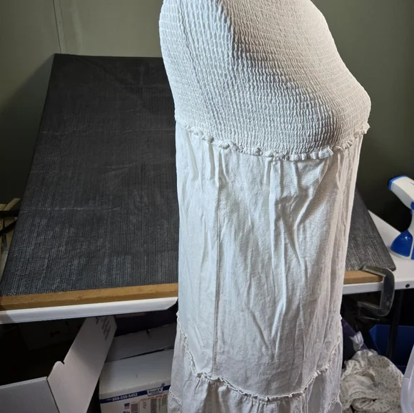 4OUR Dreamers White Dress Tiered Tube Top Size Small White NWT - Picture 7 of 16